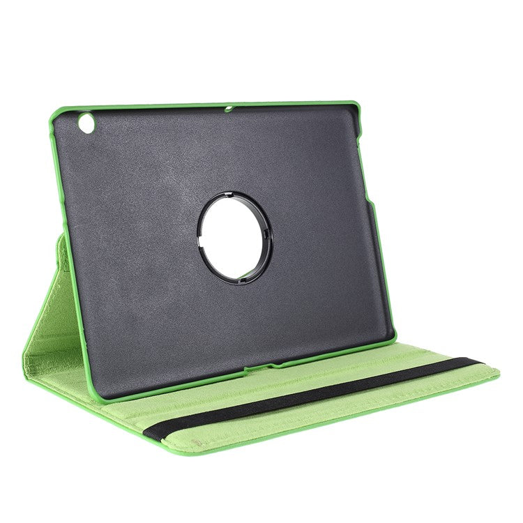 For Huawei MediaPad T3 10 Litchi Skin Leather 360 Degree Rotary Stand Multi-Angle Support Tablet Case - Green