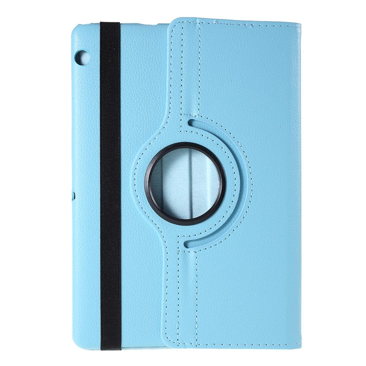 For Huawei MediaPad T3 10 Litchi Skin Leather 360 Degree Rotary Stand Multi-Angle Support Tablet Case - Baby Blue