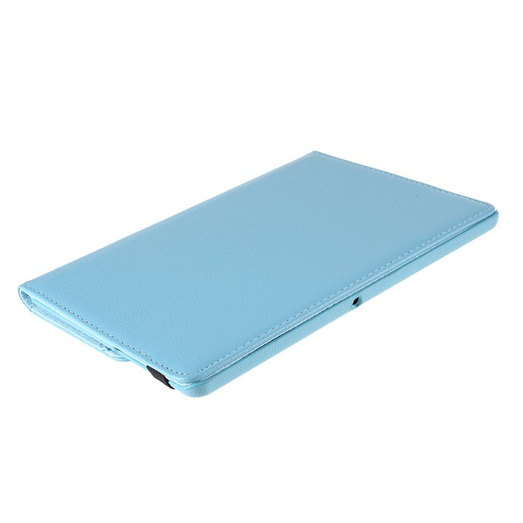 For Huawei MediaPad T3 10 Litchi Skin Leather 360 Degree Rotary Stand Multi-Angle Support Tablet Case - Baby Blue