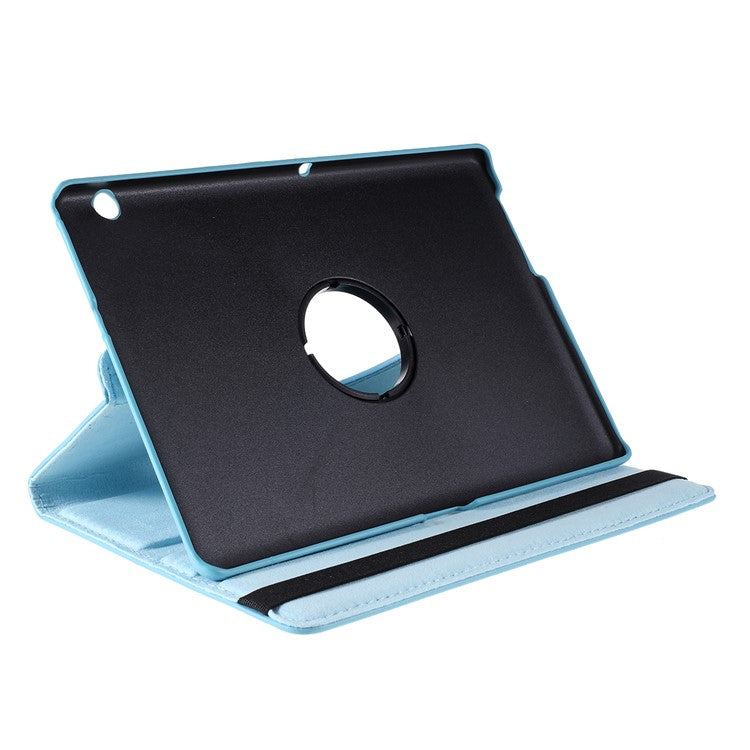 For Huawei MediaPad T3 10 Litchi Skin Leather 360 Degree Rotary Stand Multi-Angle Support Tablet Case - Baby Blue
