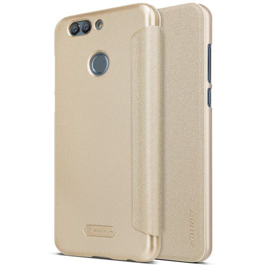 NILLKIN Sparkle Series Flip Leather Cover for Huawei Nova 2 Plus - Gold