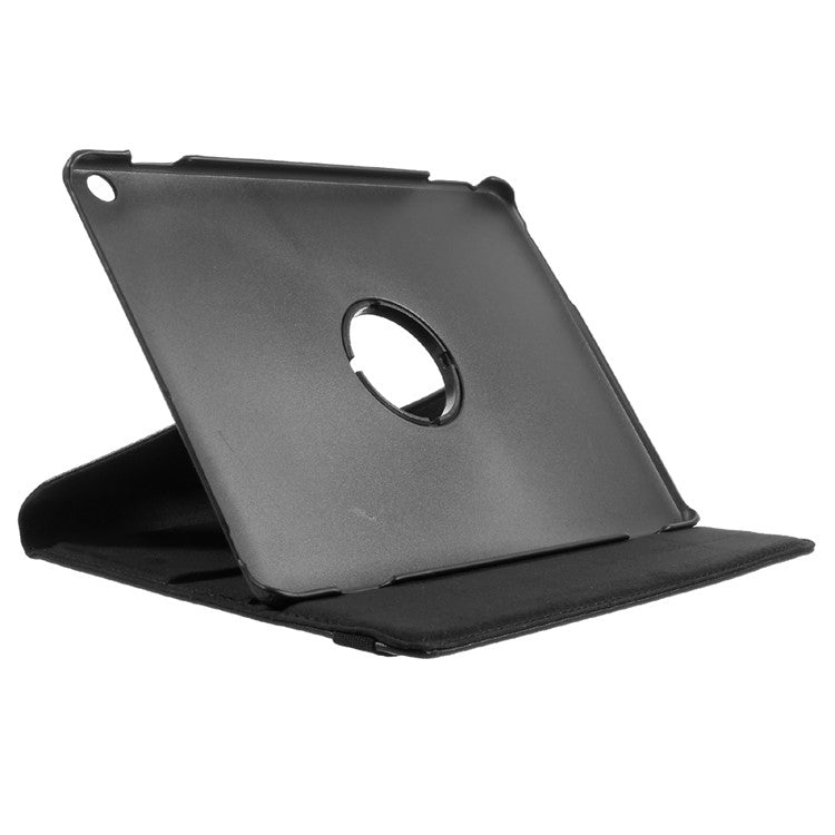 For Huawei MediaPad M3 Lite 10 (10.1 Inch) Litchi Grain 360 Degree Rotary Stand Leather Case - Black
