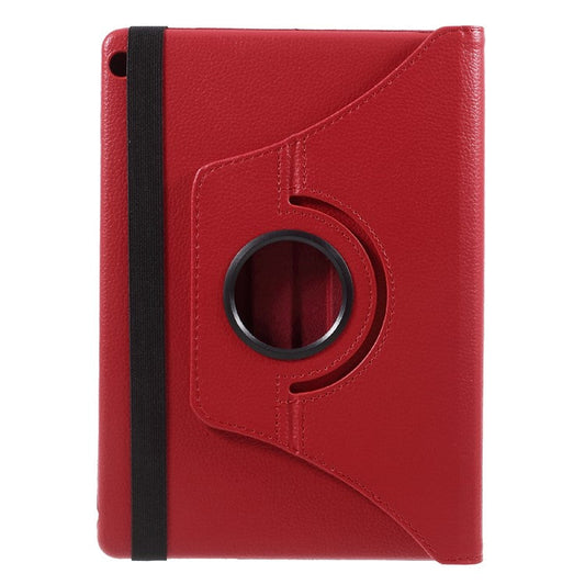 Litchi Texture 360° Swivel Leather Stand Cover for Huawei MediaPad M3 Lite 10 (10.1 Inch) - Red