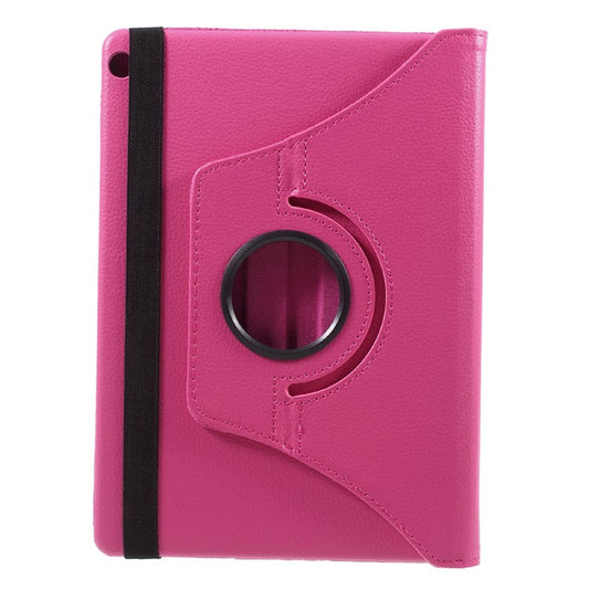 For Huawei MediaPad M3 Lite 10 (10.1 Inch) Litchi Grain 360 Degree Rotary Leather Stand Case - Rose