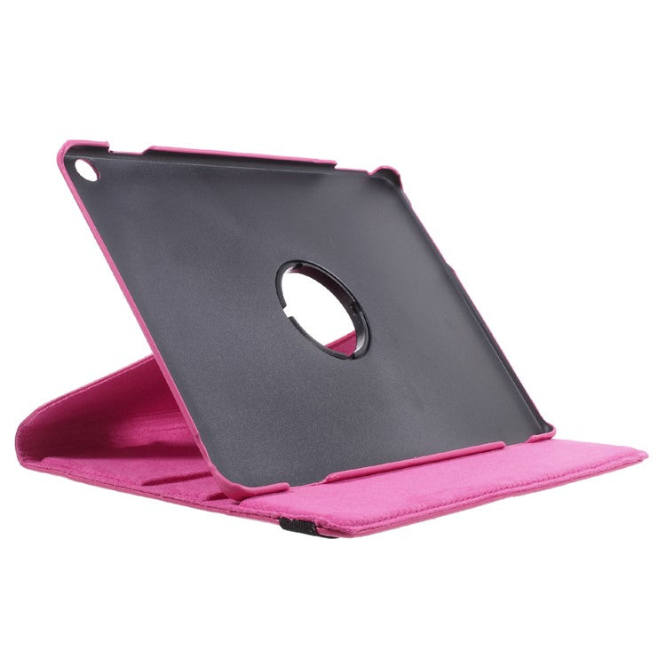 For Huawei MediaPad M3 Lite 10 (10.1 Inch) Litchi Grain 360 Degree Rotary Leather Stand Case - Rose