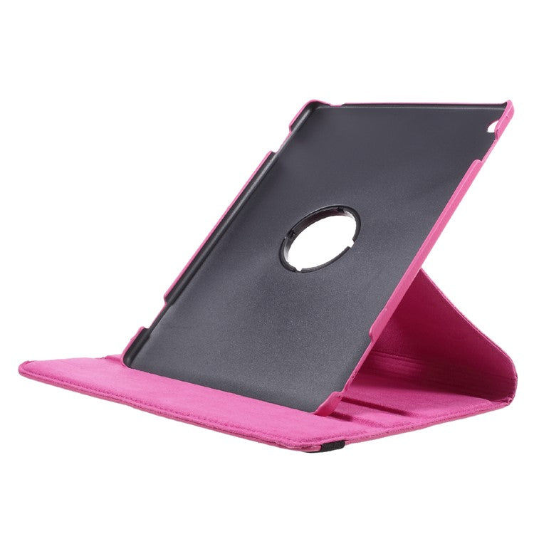 For Huawei MediaPad M3 Lite 10 (10.1 Inch) Litchi Grain 360 Degree Rotary Leather Stand Case - Rose