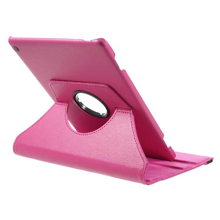 For Huawei MediaPad M3 Lite 10 (10.1 Inch) Litchi Grain 360 Degree Rotary Leather Stand Case - Rose