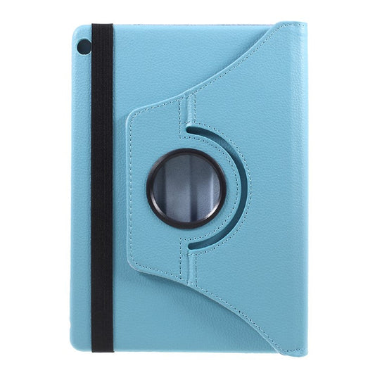 Elastic Band 360 Degree Swivel Stand Leather Shell for Huawei MediaPad M3 Lite 10 (10.1 Inch) - Baby Blue