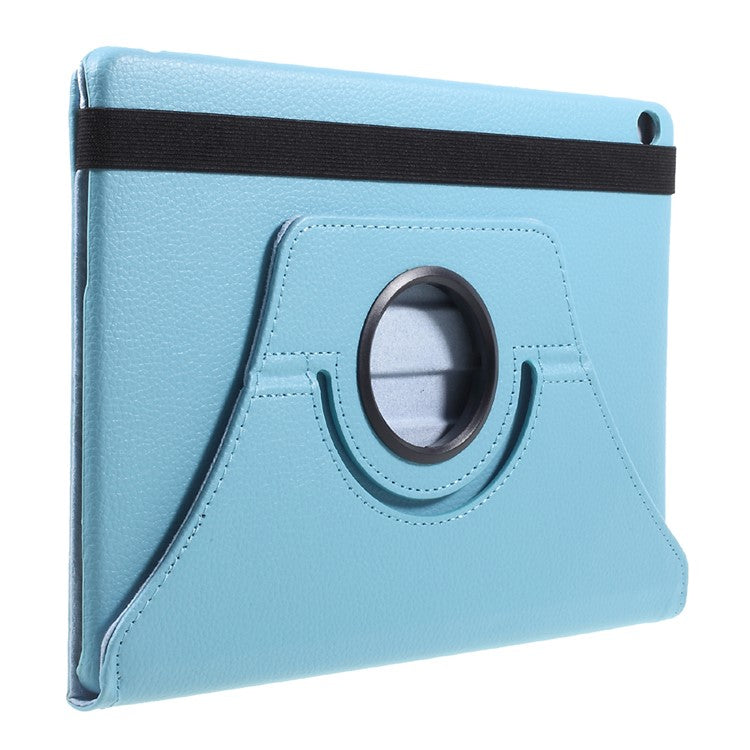 Elastic Band 360 Degree Swivel Stand Leather Shell for Huawei MediaPad M3 Lite 10 (10.1 Inch) - Baby Blue