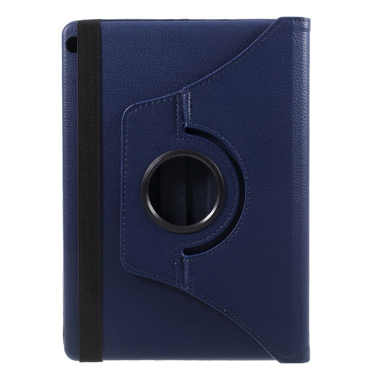 Rotary Stand Leather Tablet Cover with Lychee Texture for Huawei MediaPad M3 Lite 10 (10.1 Inch) - Dark Blue