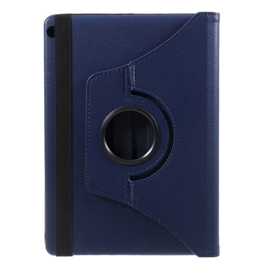 Rotary Stand Leather Tablet Cover with Lychee Texture for Huawei MediaPad M3 Lite 10 (10.1 Inch) - Dark Blue