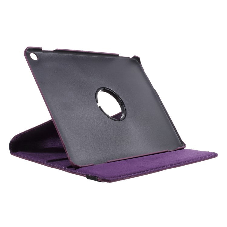 Litchi Grain Rotary Stand PU Leather Protective Shell for Huawei MediaPad M3 Lite 10 (10.1 Inch) - Purple