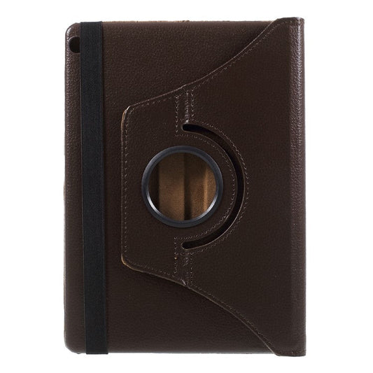 For Huawei MediaPad M3 Lite 10 (10.1 Inch) Leather Rotary Stand Cover Case with Litchi Grain - Brown