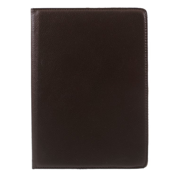 For Huawei MediaPad M3 Lite 10 (10.1 Inch) Leather Rotary Stand Cover Case with Litchi Grain - Brown