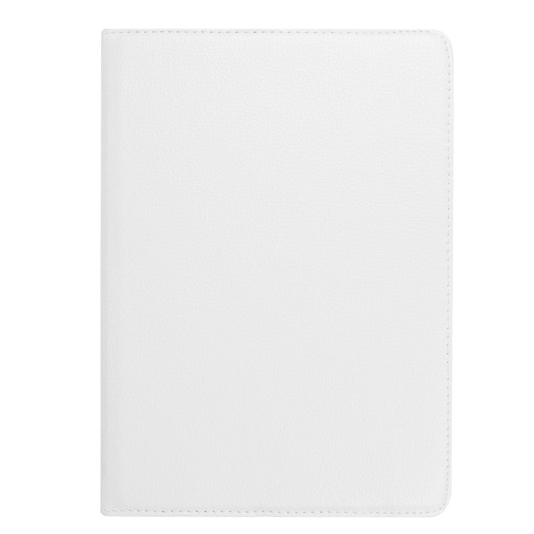 Litchi Skin Smart PU Leather Rotary Stand Folio Case with Elastic Band for Huawei MediaPad M3 Lite 10 - White