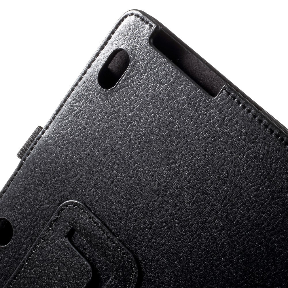 Protective Leather Stand Case for Lenovo Tab 3 10 Plus TB3-X70F - Black