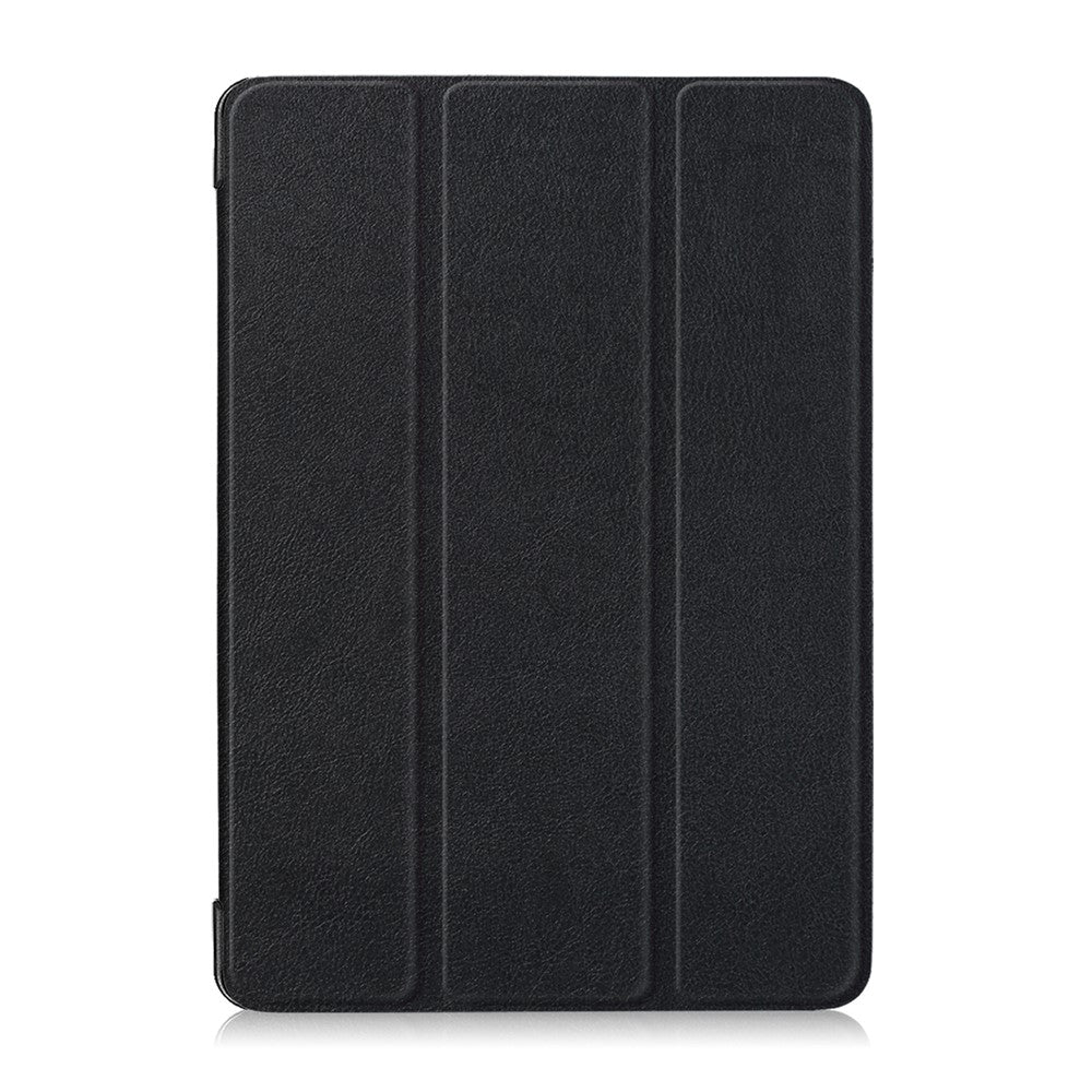 Tri-Fold Stand Leather Smart Auto Wake-Up/Sleep Case for Lenovo Tab M10 TB-X605F/TB-X505 - Black