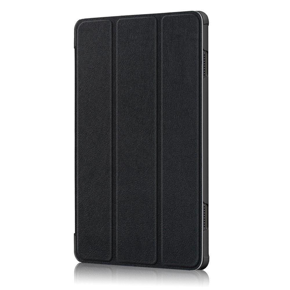 Tri-Fold Stand Leather Smart Auto Wake-Up/Sleep Case for Lenovo Tab M10 TB-X605F/TB-X505 - Black