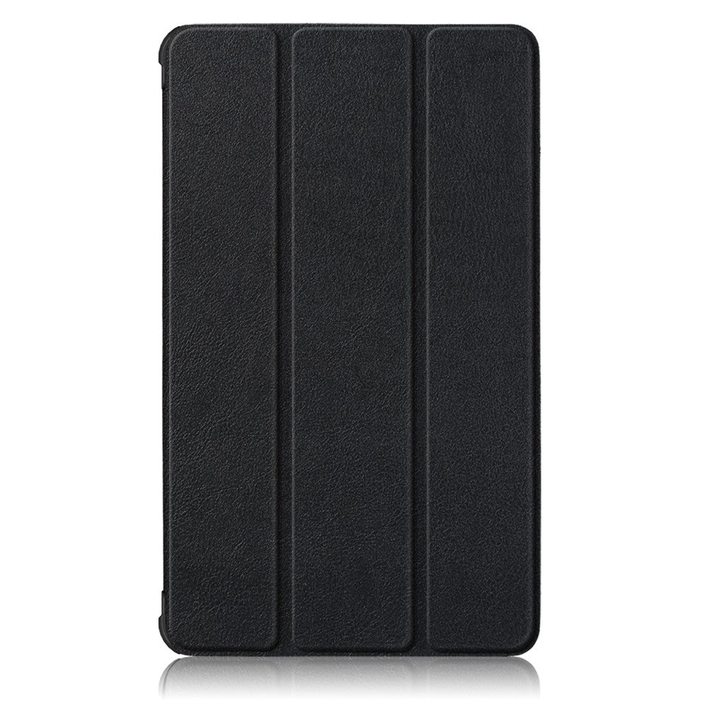 For  Lenovo Tab M7 (2nd Gen) TB-7305F / (3rd Gen) PU Leather Tablet Case Tri-fold Stand Scratch Resistant Flip Cover - Black