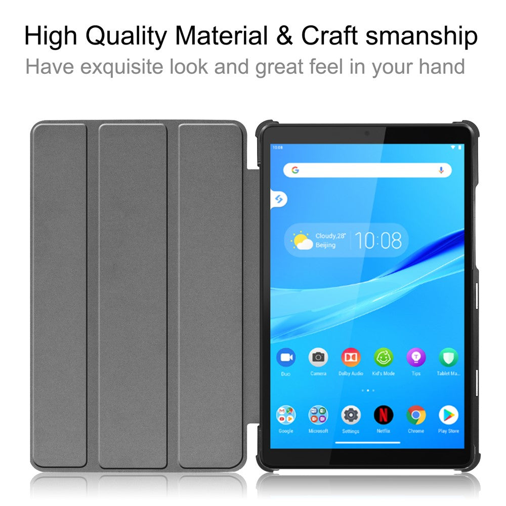 Tri-fold Stand Leather Tablet Case for Lenovo Tab M8 TB-8505X, Smart Pattern Printing Cover with Auto Wake/Sleep - Graffiti