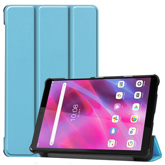 Stable Tri-fold Stand Stand Leather Tablet Covering Protection Case for Lenovo Tab M8 TB-8505X - Baby Blue