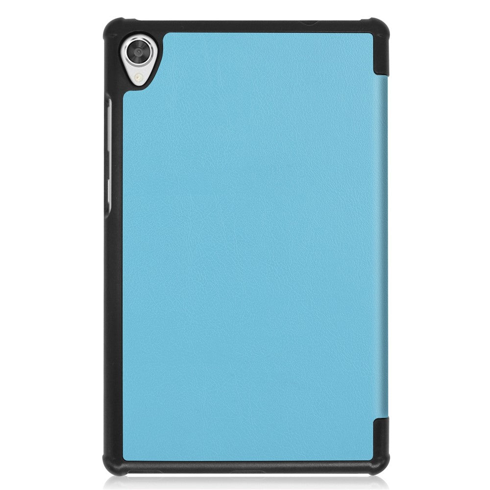 Stable Tri-fold Stand Stand Leather Tablet Covering Protection Case for Lenovo Tab M8 TB-8505X - Baby Blue