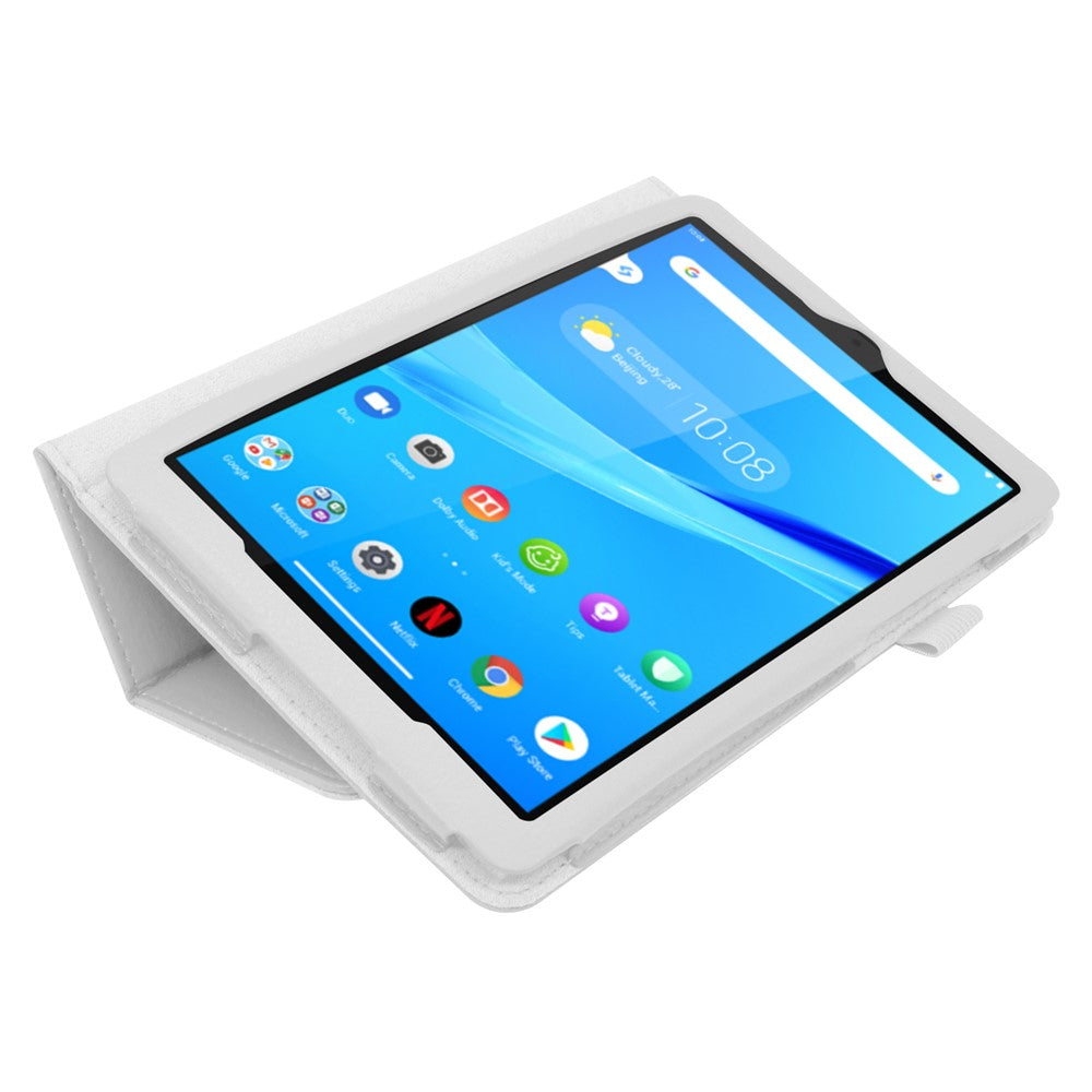 For Lenovo Tab M8/Tab M8 (2nd Gen) Litchi Texture Leather Case Tablet Cover - White