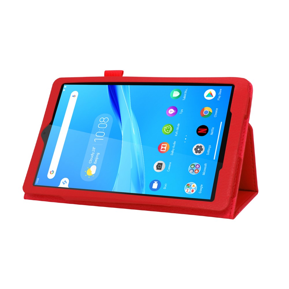 For Lenovo Tab M8/Tab M8 (2nd Gen) Litchi Texture Leather Case Tablet Cover - Red