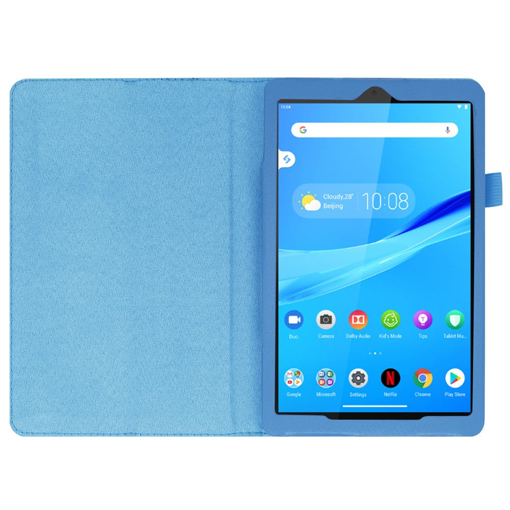 For Lenovo Tab M8/Tab M8 (2nd Gen) Litchi Texture Leather Case Tablet Cover - Baby Blue