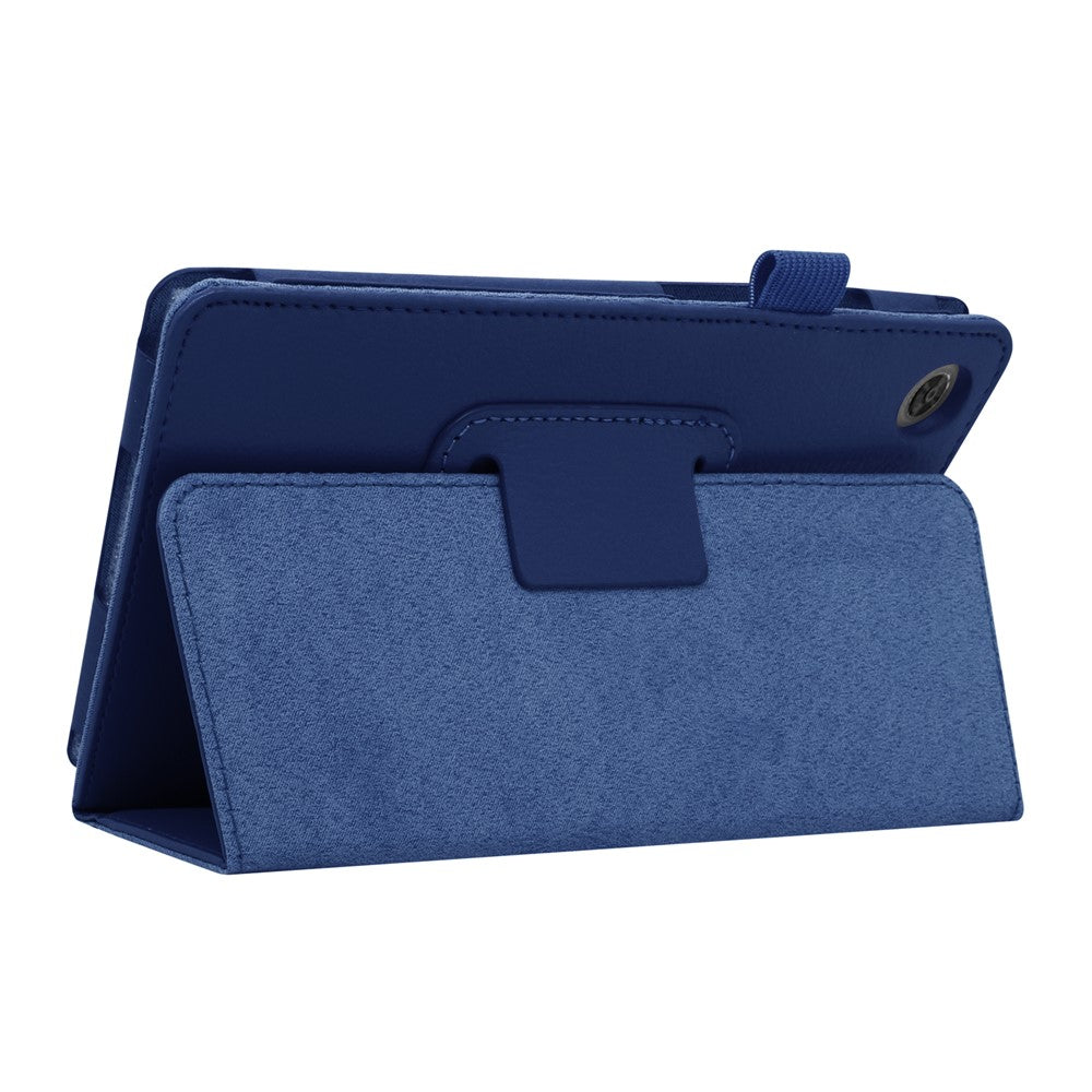 For Lenovo Tab M8/Tab M8 (2nd Gen) Litchi Texture Leather Case Tablet Cover - Dark Blue