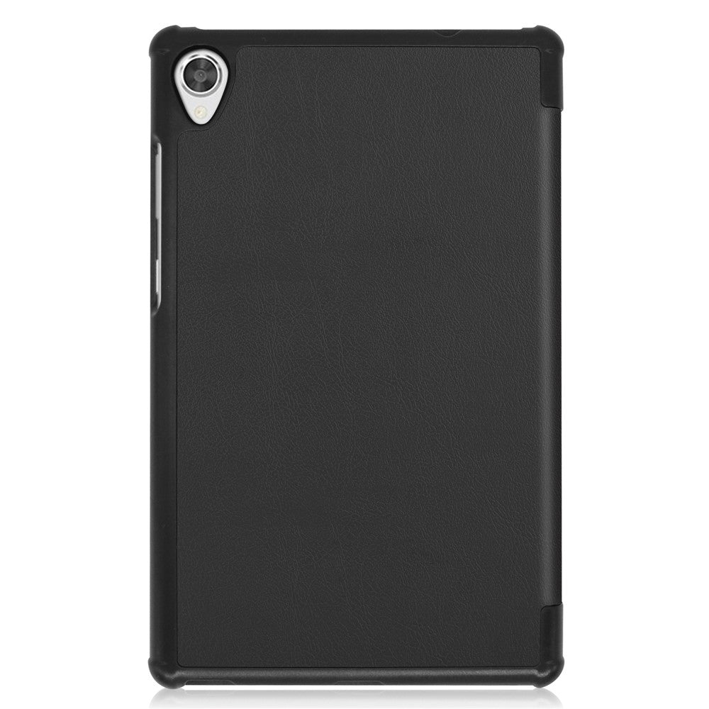 Stable Tri-fold Stand with Stand Leather Tablet Cover for Lenovo Tab M8 HD8505/8705 - Black