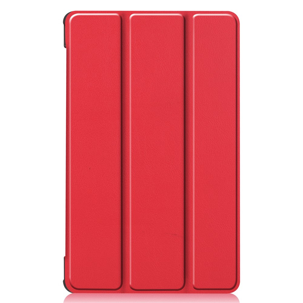 Stable Tri-fold Stand with Stand Leather Tablet Cover for Lenovo Tab M8 HD8505/8705 - Red