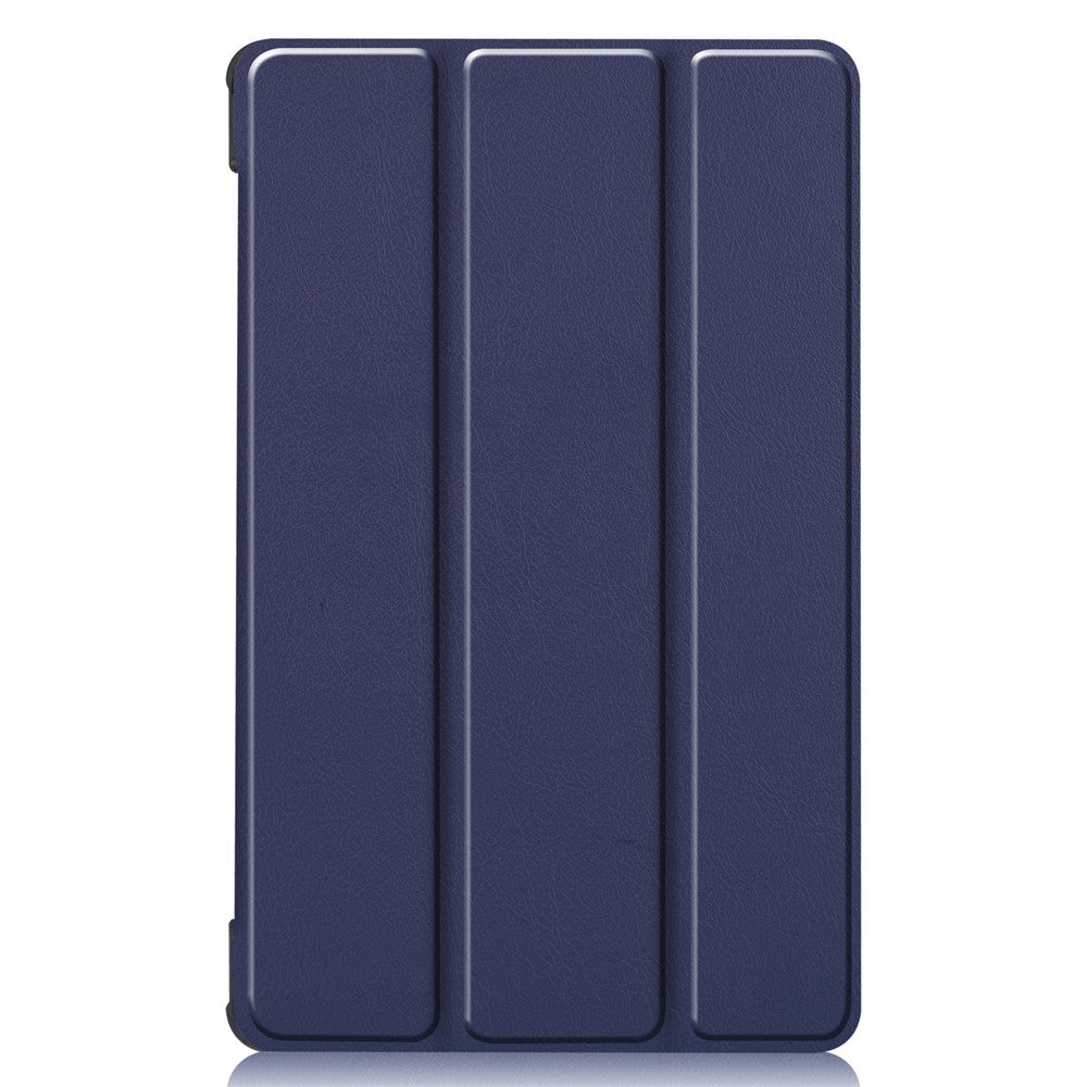 Stable Tri-fold Stand with Stand Leather Tablet Cover for Lenovo Tab M8 HD8505/8705 - Dark Blue