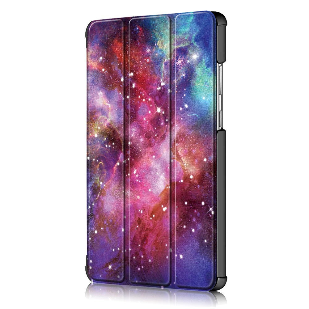Printing Surface Tri-fold PU Leather Smart Cover for Lenovo Tab M8 (1st Gen) HD8505/M8 (2nd Gen) HD8705 - Universe
