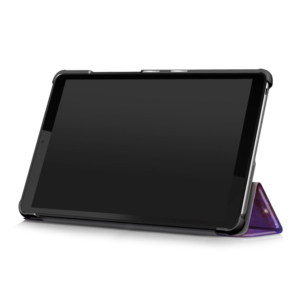 Printing Surface Tri-fold PU Leather Smart Cover for Lenovo Tab M8 (1st Gen) HD8505/M8 (2nd Gen) HD8705 - Universe