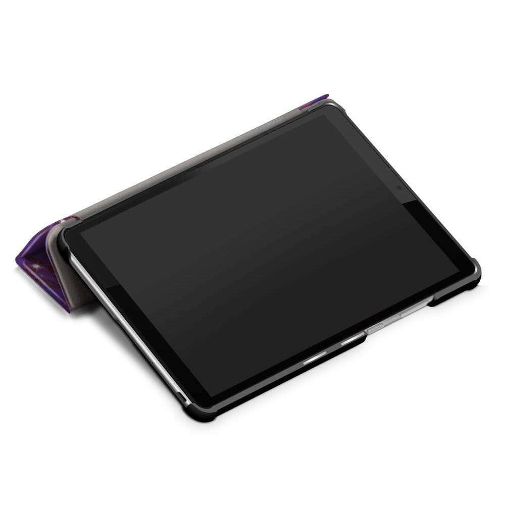 Printing Surface Tri-fold PU Leather Smart Cover for Lenovo Tab M8 (1st Gen) HD8505/M8 (2nd Gen) HD8705 - Universe