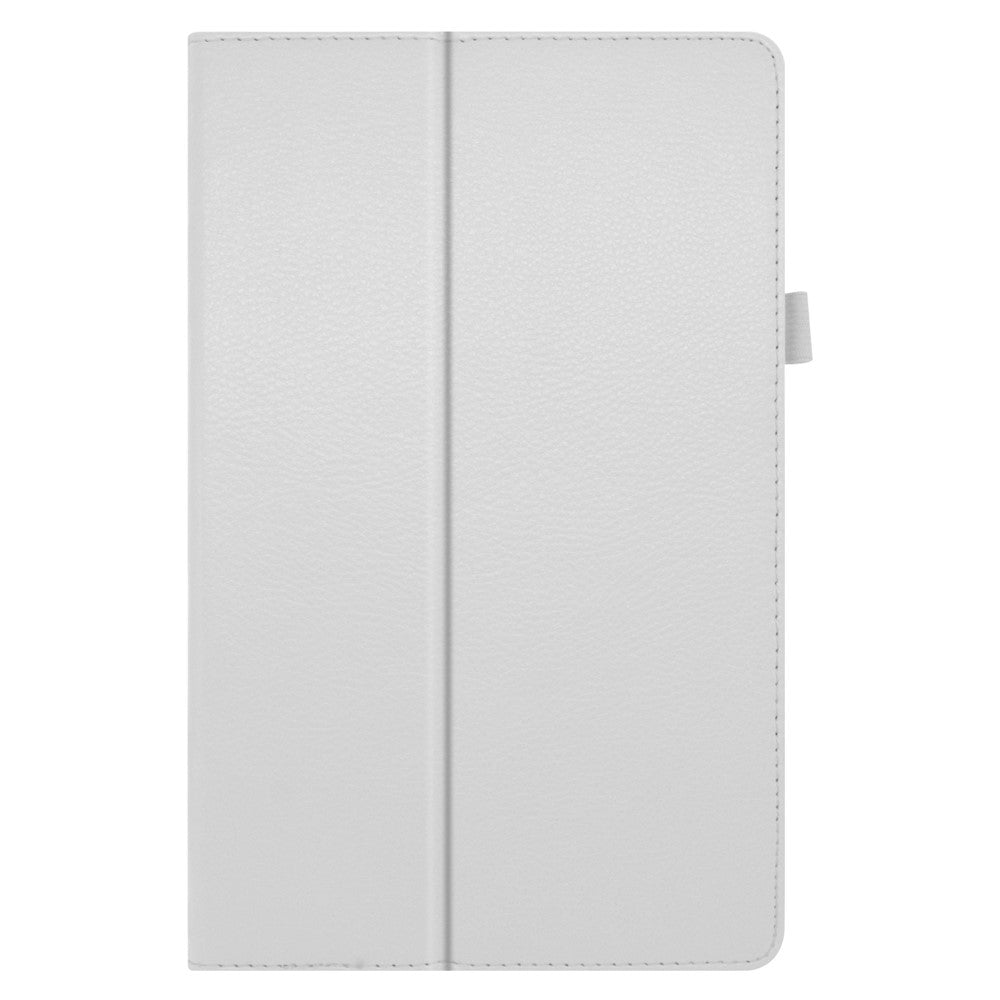 For Lenovo Tab M10 Plus TB-X606F PU Leather Case Shockproof Flip Tablet Cover with Stand Elastic Pencil Holder - White