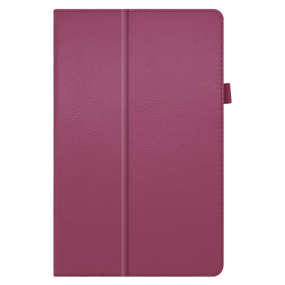 For Lenovo Tab M10 Plus TB-X606F PU Leather Case Shockproof Flip Tablet Cover with Stand Elastic Pencil Holder - Purple