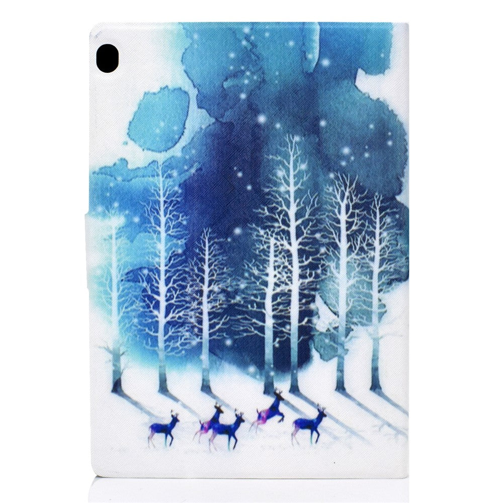 Pattern Printing Leather Stand Tablet Cover for Lenovo Tab M10 TB-X605F - Forest and Elk