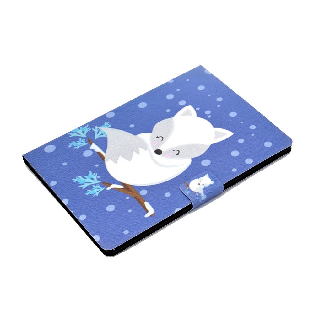 Pattern Printing Leather Stand Tablet Cover for Lenovo Tab M10 TB-X605F - White Fox
