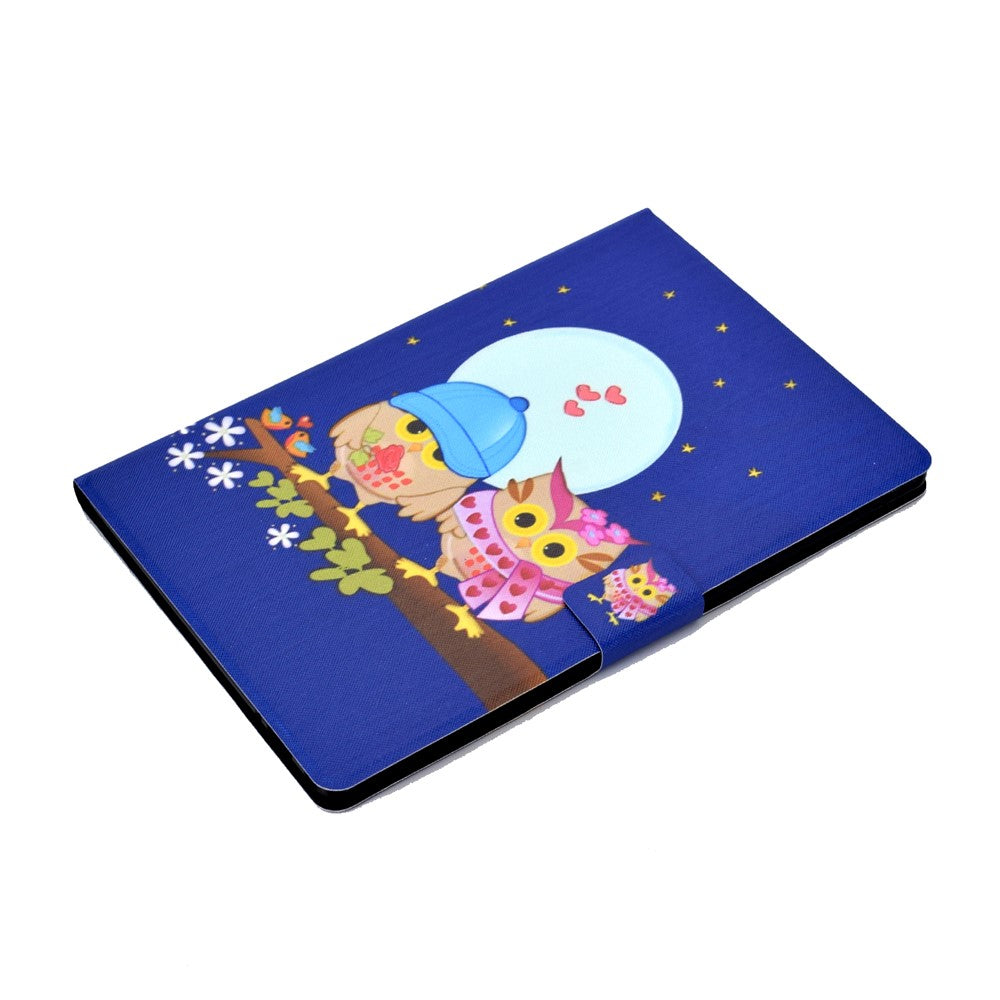 Pattern Printing Leather Stand Tablet Cover for Lenovo Tab M10 TB-X605F - Couple Owls