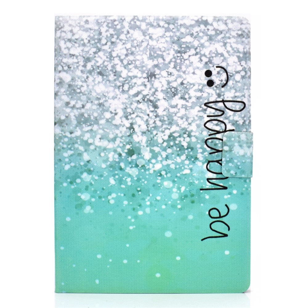 Pattern Printing Leather Stand Tablet Cover for Lenovo Tab M10 TB-X605F - Be Happy