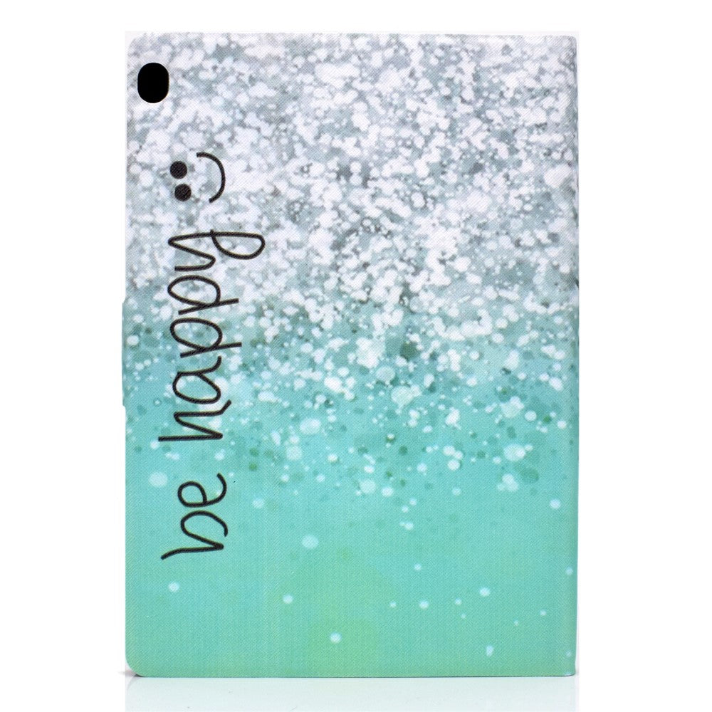 Pattern Printing Leather Stand Tablet Cover for Lenovo Tab M10 TB-X605F - Be Happy