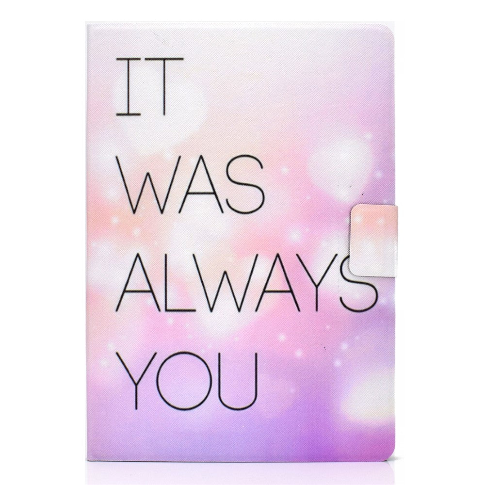 Pattern Printing Leather Stand Tablet Cover for Lenovo Tab M10 TB-X605F - It was always you