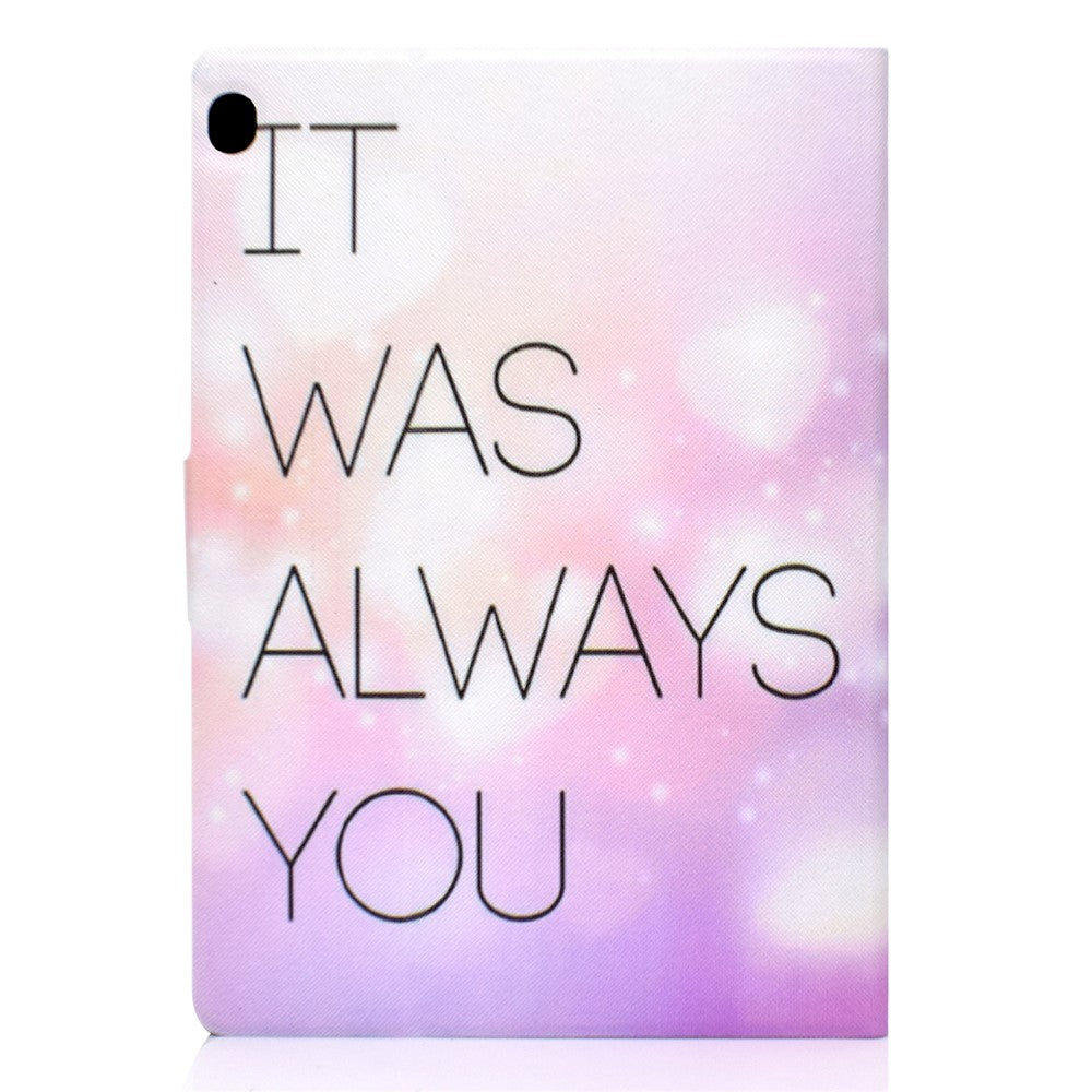 Pattern Printing Leather Stand Tablet Cover for Lenovo Tab M10 TB-X605F - It was always you