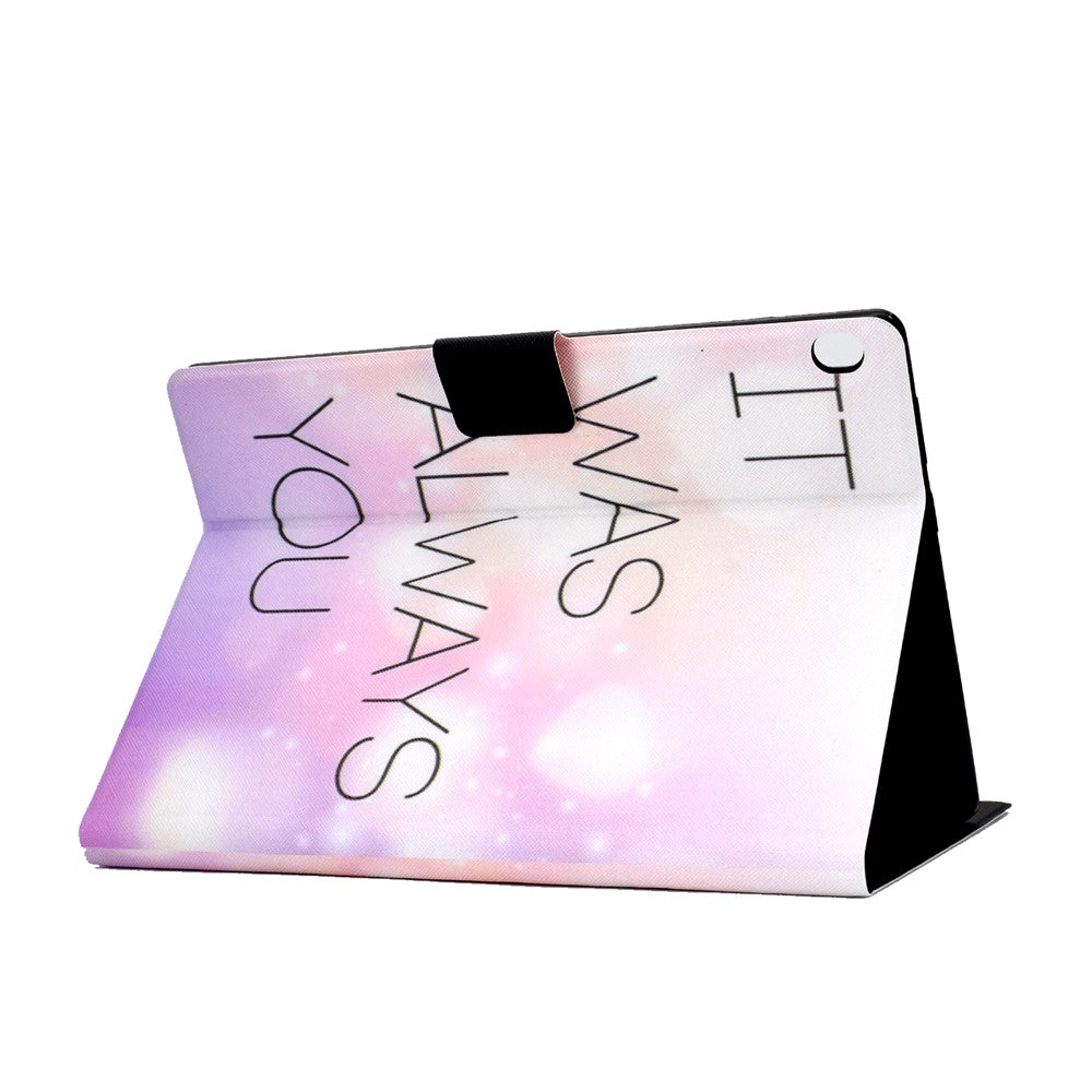 Pattern Printing Leather Stand Tablet Cover for Lenovo Tab M10 TB-X605F - It was always you