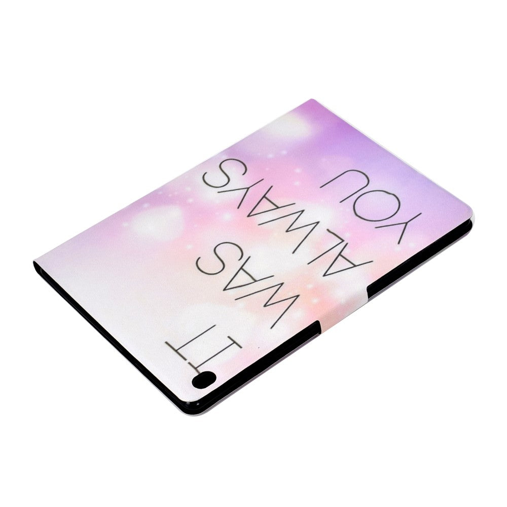 Pattern Printing Leather Stand Tablet Cover for Lenovo Tab M10 TB-X605F - It was always you