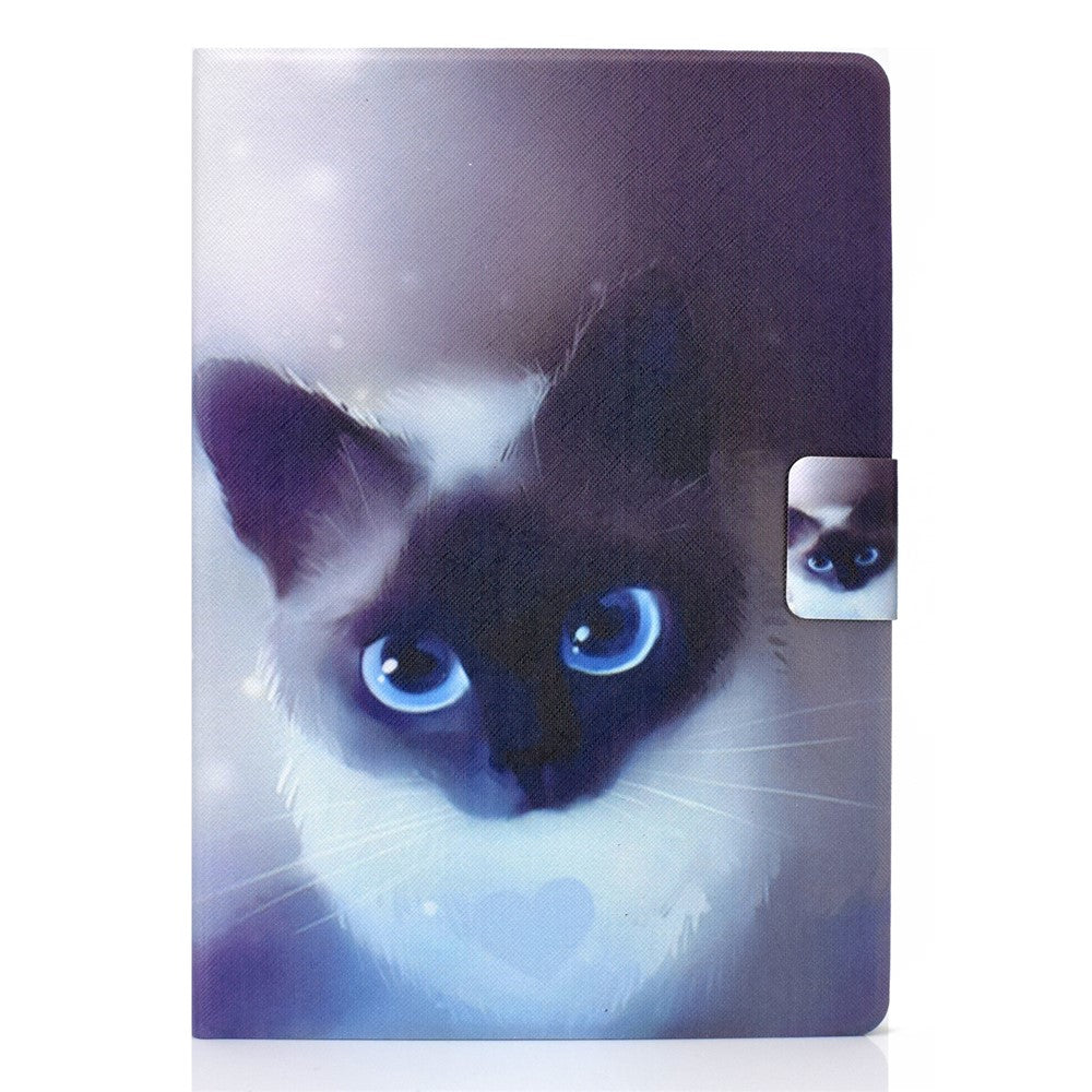 Pattern Printing Leather Stand Tablet Cover for Lenovo Tab M10 TB-X605F - Cat