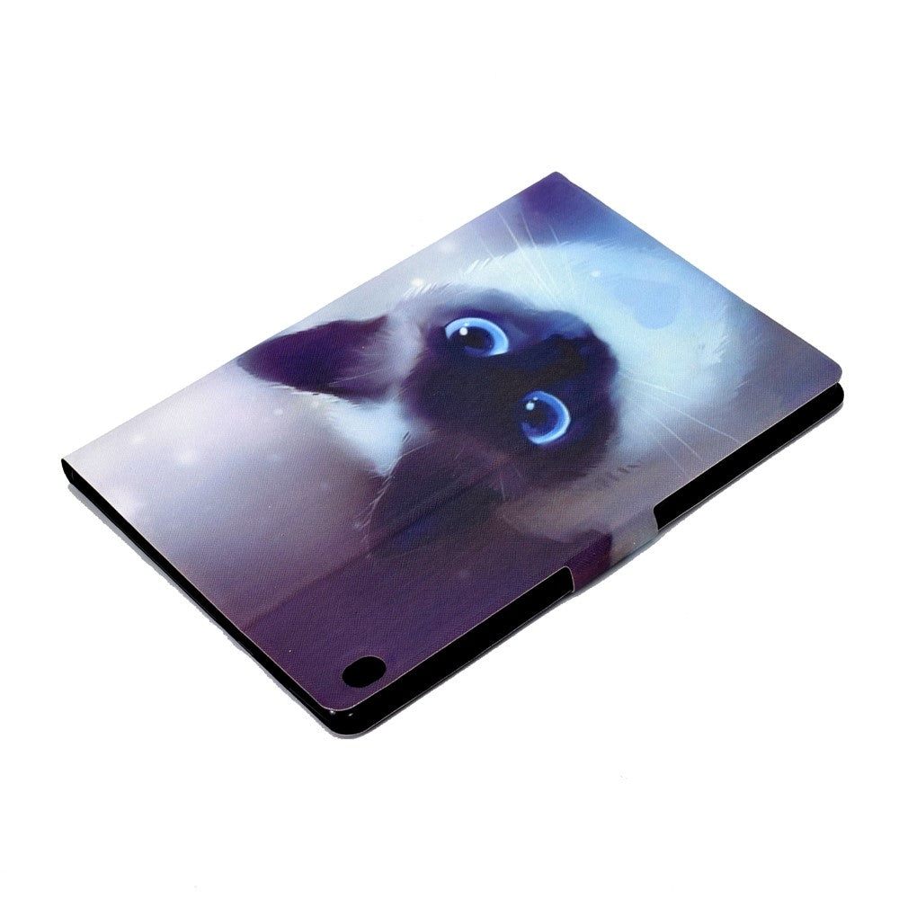 Pattern Printing Leather Stand Tablet Cover for Lenovo Tab M10 TB-X605F - Cat