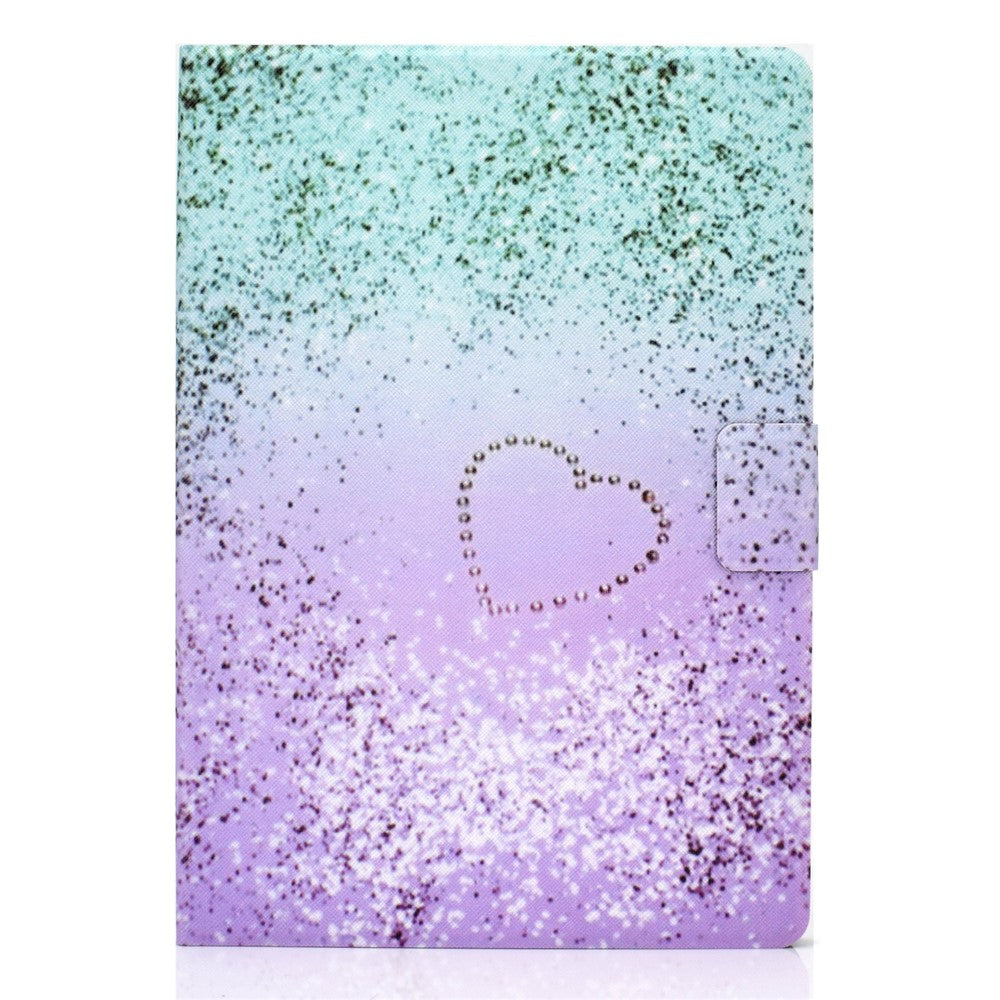 Pattern Printing Leather Stand Tablet Cover for Lenovo Tab M10 TB-X605F - Glittery Element and Heart
